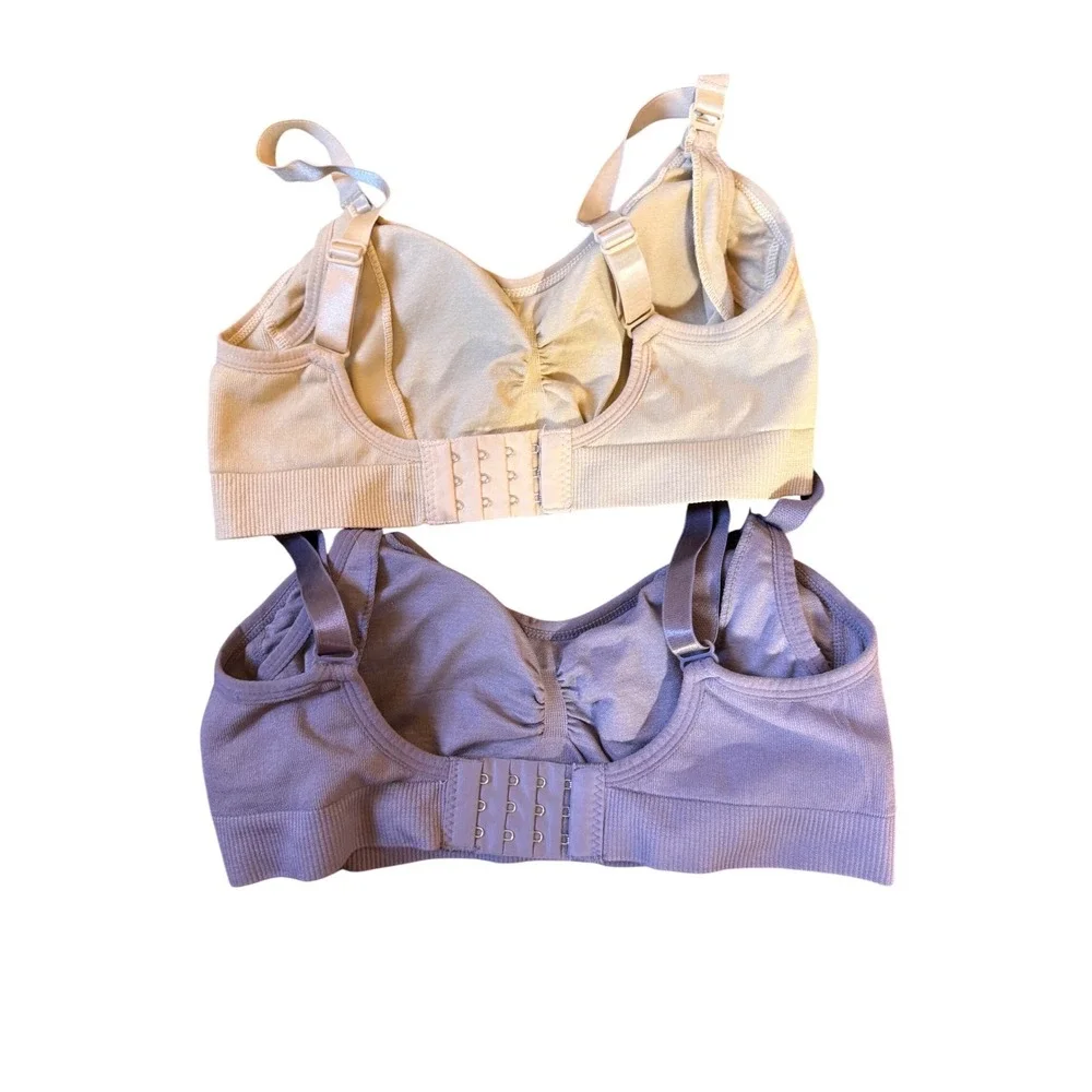 2 Pack Maternity Nursing Bra Sleep Support Tank Top Sports Bra M - Picture 2 of 3